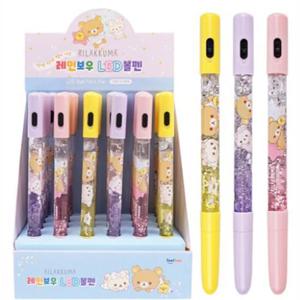 리락쿠마 레인보우 LED볼펜 1개
