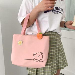 [라일리] Rly 캐주얼 토트백  학생 에코백 패션 여자 핑크 가방