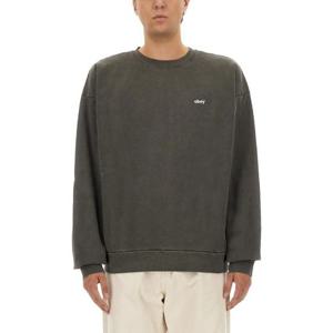 오베이 남성 카키 면 스웨트셔츠 112480138_DIGITALBLACK