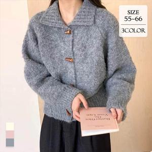 [어썸] N3/닐라부클 더플 단추 떡볶이 니트 카라 가디건_263789