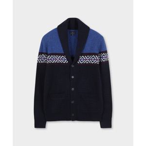 [브룩스브라더스] 스키 패턴 숄가디건 (블루) (BBWCMF4558MEW)