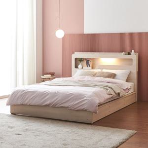 트리플 릴리움 LED 평상형 침대Q_매트리스제외