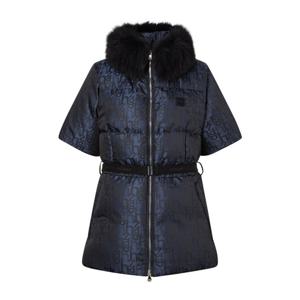 헤지스 골프 여성 24FW 가격인하네이비 여성 중량 스윙 구스다운 반팔 점퍼 HWJU4D713N2