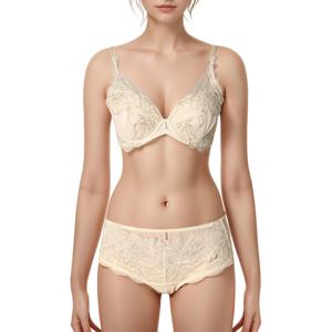 [비비안(언더웨어)]꾸띄르 메탈사 튤자수 저중심몰드브라 올레이스팬티세트BR965ABP965LCR