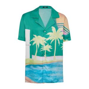 발망 프린트 파자마 반팔셔츠 DH1HN067VF35 AAA 블루