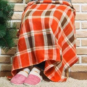 무릎담요 어린이집 학생 캠핑 차량용 포근한 오렌지 무릎 담요