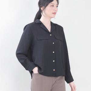 애비뉴투지 엄마옷 금단추 오픈 셔츠 카라 긴팔 블라우스 B11419