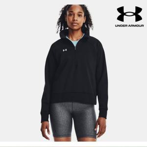 [언더아머(백)]여성 부드러운 기모 하프 집업 후리스 맨투맨 UA 라이벌 플리스 1379492-001