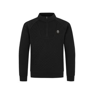 [까스텔바작] 남성 조직감 모크넥 반집업 긴팔 티셔츠_BGDWTL207BK