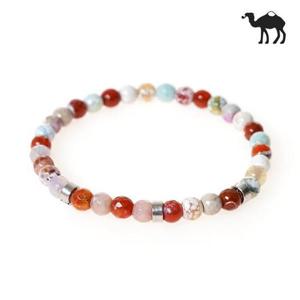 [Jbans]컬러믹스 컷티드마노 커플팔찌 (C1702-AC394_RD)