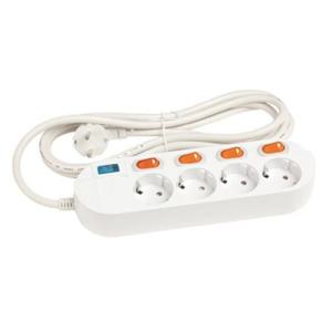 피스코리아 접지 개별 스위치 4구 2M PON1342 멀티탭