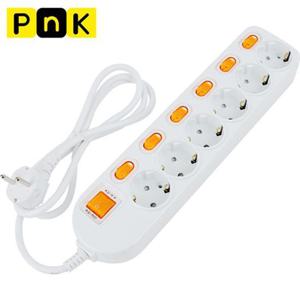 강원전자 PnK P076A 안전 멀티탭 6구 개별 5m 10A