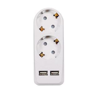 써보니)USB+2구 2포트 멀티탭(U-56120/화이트)