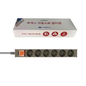 루넥스 자동소화 알루미늄 멀티탭 6구 3m