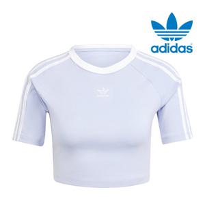[정가 45,000][XS,S,M,L] 아디다스 여성용 3S 베이비 크롭티/슬림 반팔티셔츠-IP0658
