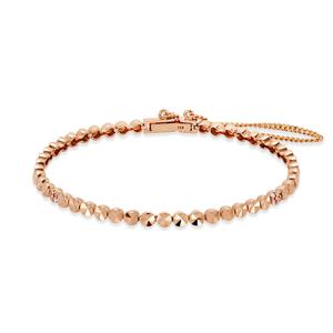 [비앤비골드] 14K 엔틱 컷팅볼 큐빅 체인팔찌 NPB40203