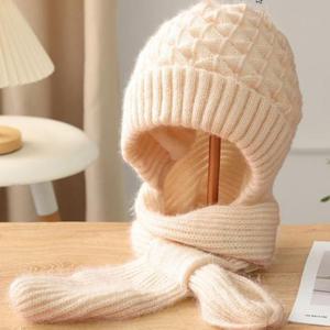 [시스터즈] 목도리와 모자가 결합된 니트 목도리