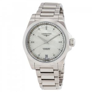 론진 컨퀘스트 오토매틱 다이아몬드 여성용 시계 L3.430.4.87.6