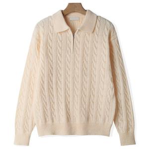 [엠엔씨][MNC] 리사이클 꽈베기 반집업니트 (MDKN908DS)