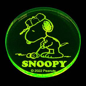 골프잇 일본수입정품 형광 볼마커 스누피 퍼팅 캐디용품 X665GR