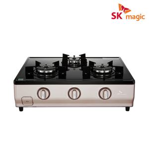 SK매직 3구 가스레인지 GRA-CM300R 도시가스 5단 미세화력 원터치점화