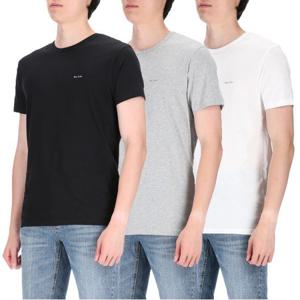 로고 M1A 389 M3PK 1A 남성 코튼 반팔티셔츠 3팩 1세트