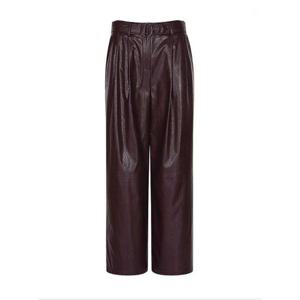 [올리브데올리브]핀턱세미와이드 레더 팬츠(OL4WLA37-DG-EL)