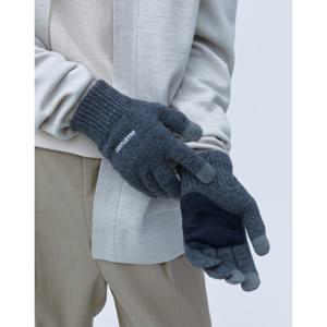 그레이 로고자수 울캐시미어혼방 스마트터치 남자장갑 JUGV4F702G3