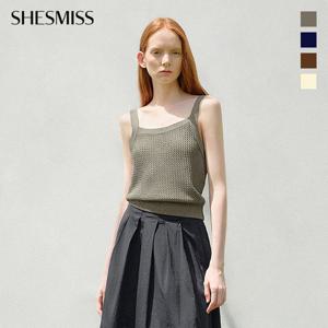 [쉬즈미스] 크로셰 스퀘어넥 베스트_SSKVTO22030