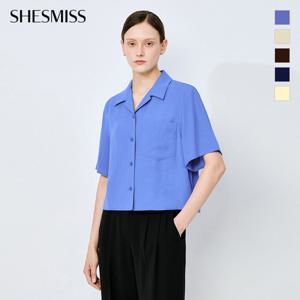 [쉬즈미스] 루즈핏 린넨 크롭 셔츠_SWWSTO21030