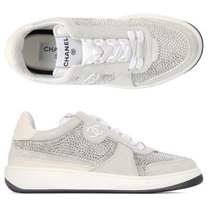 미세하자/샤넬 라이트그레이 CC 크리스탈 스니커즈 G39800