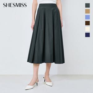 [쉬즈미스] 코튼 플리츠 롱 스커트_SWWSKO22020