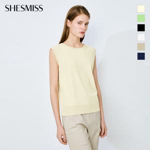 [쉬즈미스] 라운드넥 슬리브리스 니트_SSKPOO22060