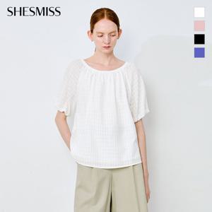 [쉬즈미스] 체크 투웨이 밴딩 블라우스_SWWBLO21010