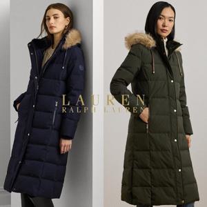 폴로 랄프로렌 18272824 여자 인조모피 후드 롱 패딩 다운 자켓