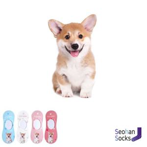 귀여운 웰시코기가 프린트된 특이한 양말