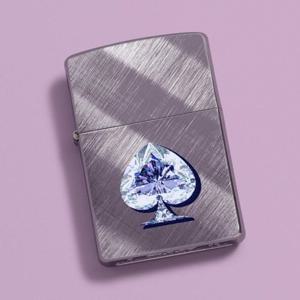 ZIPPO 라이터 46472 Gleaming Spade Design ZPN3MA019