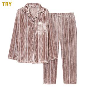 TRY부드럽고포근한밍크수면잠옷여상하1세트TWJSI72