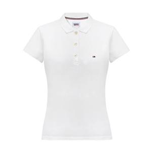 [타미힐피거 주니어]타미힐피거 타미진스 슬림핏 반팔티 폴로티 카라티 화이트 DW0DW09199-YBR