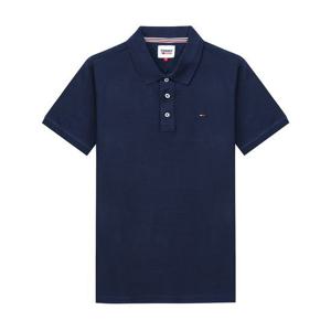[타미힐피거 주니어]타미힐피거 타미진스 오가닉 파인 코튼 반팔티 폴로티 카라티 네이비 DM0DM04266-002