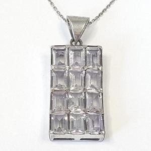 [블루케이] 엔틱 연자수정 원석 목걸이 241014-10