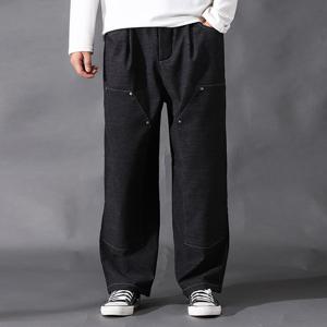 [후앙스] 소프트 데님 리벳 와이드 스판 밴딩 밴츠 ECCP5423