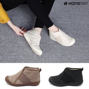 행텐 HT-1004 여성용 패딩 털안감 하이탑 슬립온 스니커즈 운동