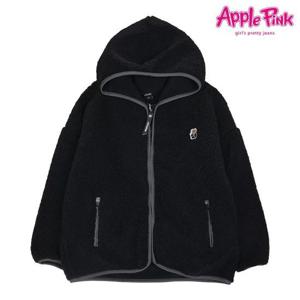 [애플핑크]보아털 곰 자수 후드집업 (APF9R711GSB)
