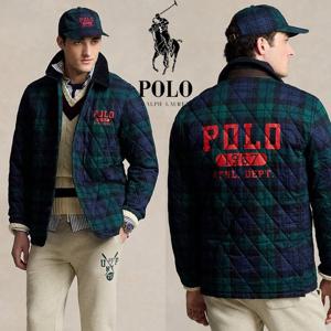 폴로 랄프로렌 17230919 남자 스코트랜드 플레드 Barn 퀼팅 자켓