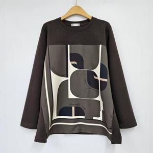 아이우먼 블럭배색커트지라운드티 RIT016M410 빅사이즈