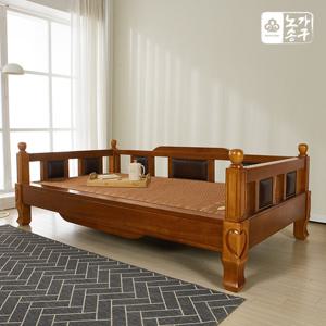 노송가구 사라 헤링본 평상형 황토볼 흙침대싱글 카우치쇼파(S)