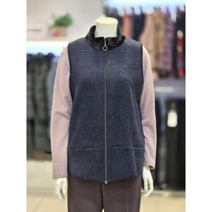 세리아 세이브존07 여성 인조퍼 배색 집업조끼 244652