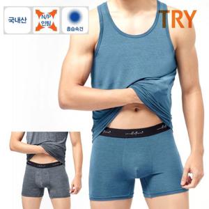 TRY 국내산 남성 NP인팅 쿨베이직 드로즈 팬티 (택1)