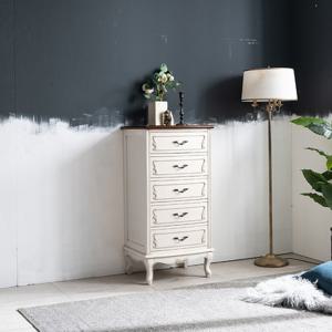 [리체갤러리] 보나끄 안티 아이보리 5단 서랍장